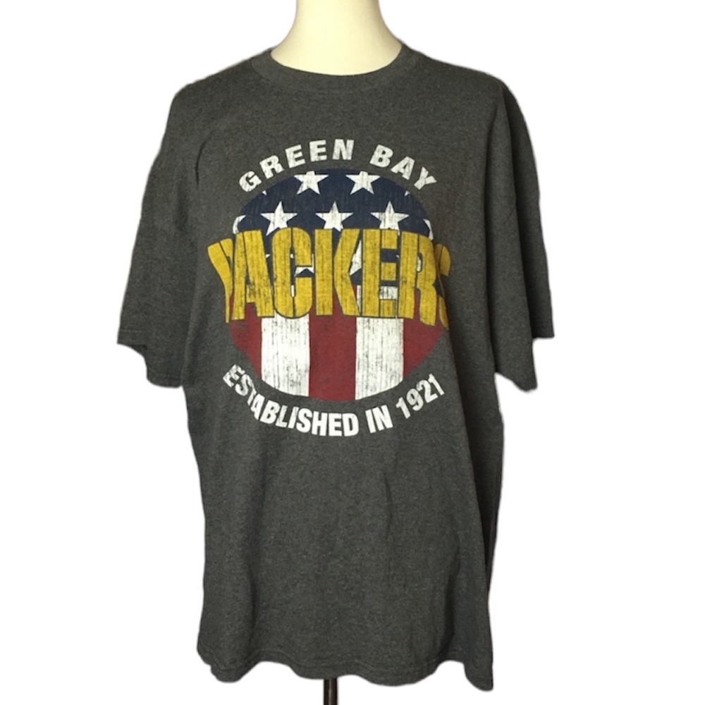 Green Bay Packers NFL TEAM GO PACKERS! XL T-shirt VGUC - Picture 7 of 12